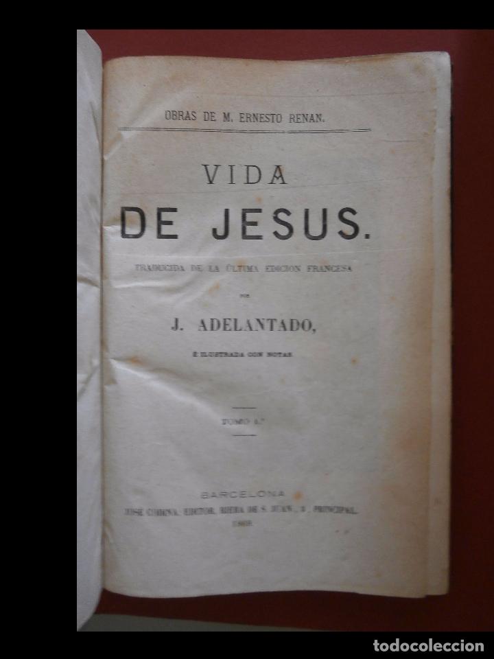 Libros antiguos: Vida de Jes&uacute;s. Ernesto Renan - Foto 1
