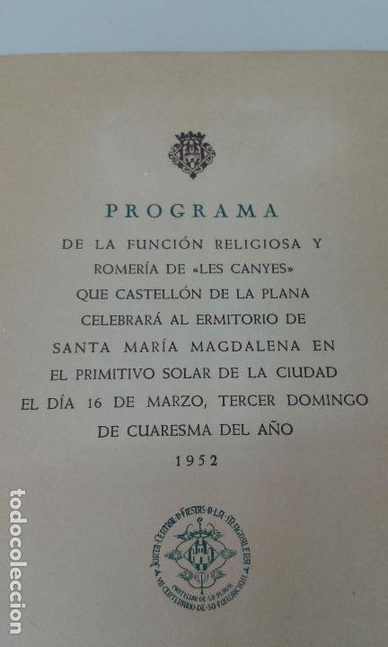 Libros antiguos: PROGRAMA DE LA ROMERIA EN EL SEPTIMO CENTENARIO DE LA FUNDACION DE CASTELL&Oacute;N - Foto 4
