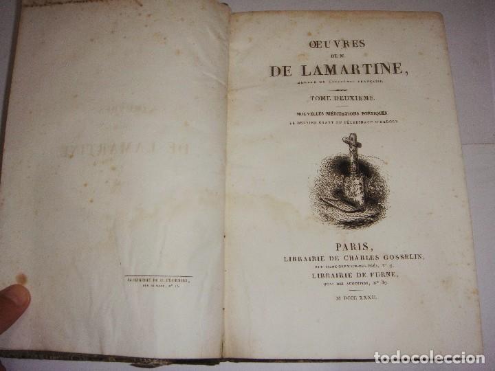 Libros antiguos: OEUVRES DE M. DE LAMARTINE. 1832. - Foto 3