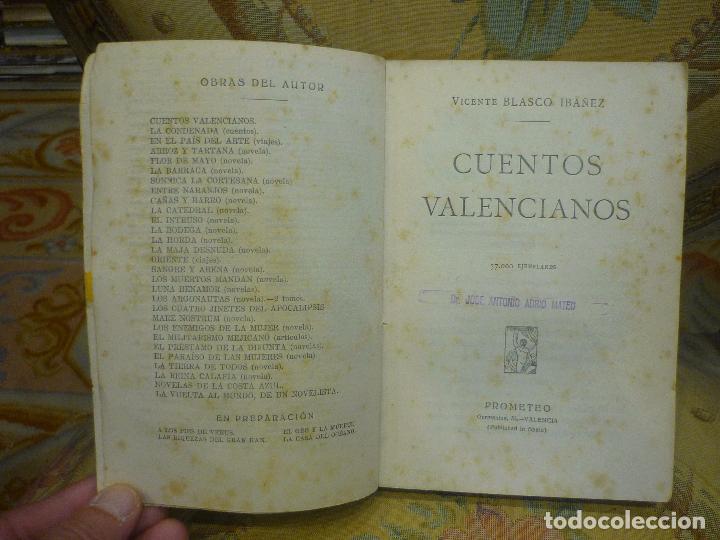 Libros antiguos: CUENTOS VALENCIANOS, DE VICENTE BLASCO IBA&Ntilde;EZ. - Foto 5