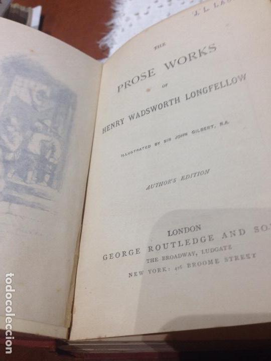 Libros antiguos: Longfeellows prose works, henry wadsworth - Foto 1