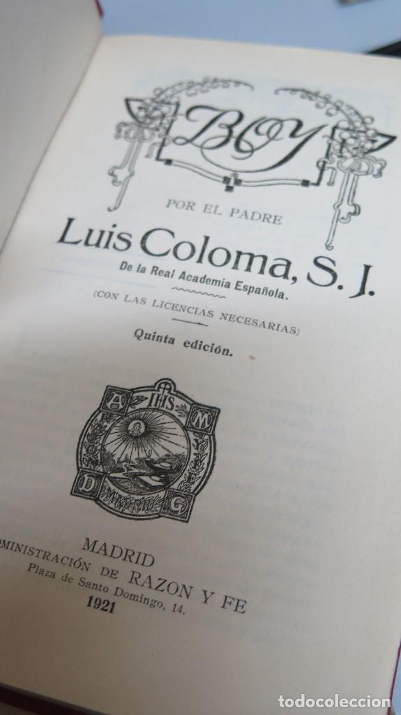 Libros antiguos: 1921.- BOY. LUIS COLOMA S.J - Foto 2
