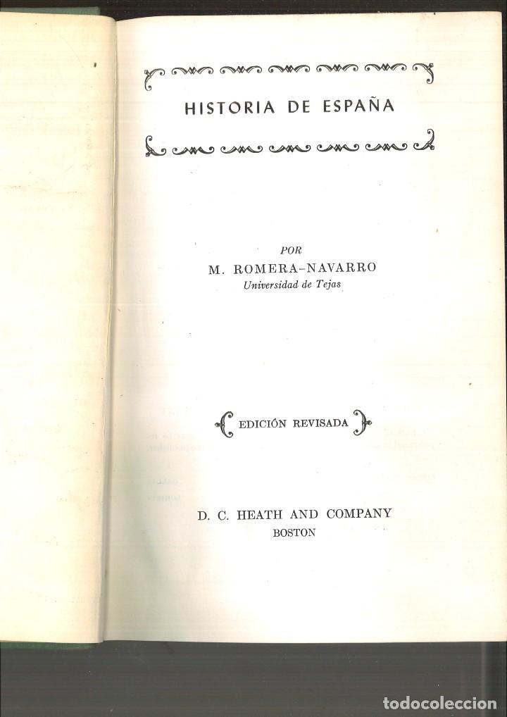 Libros antiguos: HISTORIA DE ESPA&Ntilde;A. M. Romera-Navarro - Foto 1