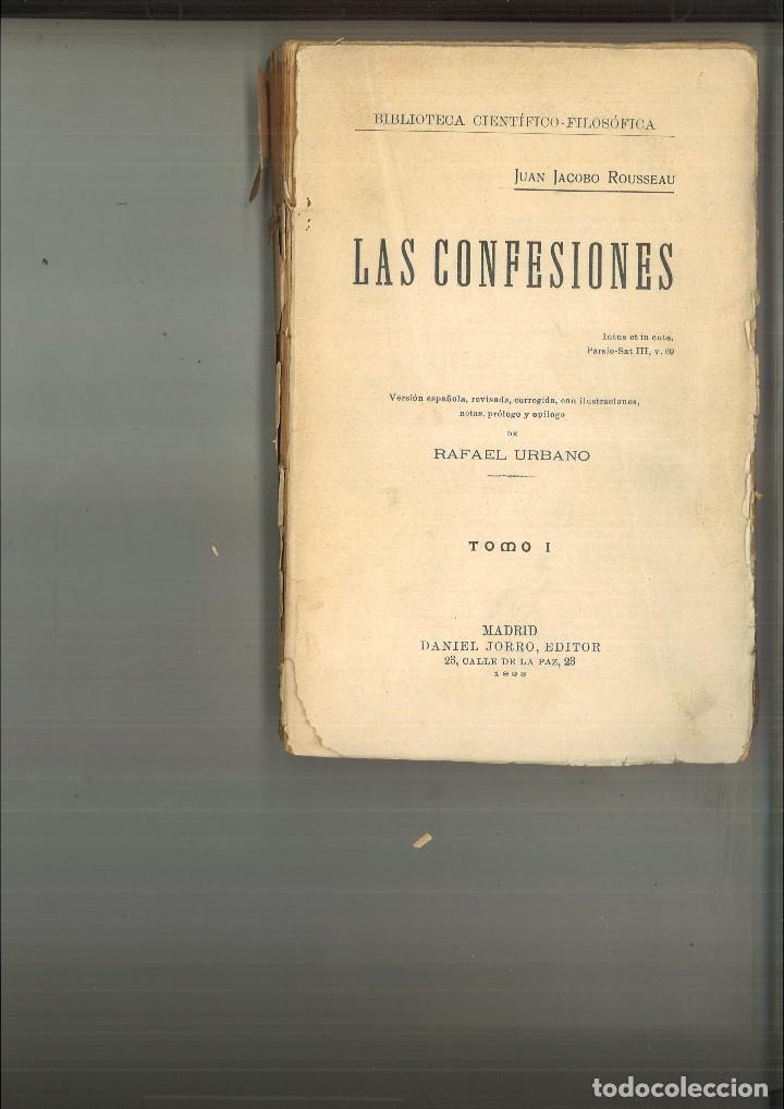 Libros antiguos: LAS CONFESIONES. Juan Jacobo Rousseau - Foto 1