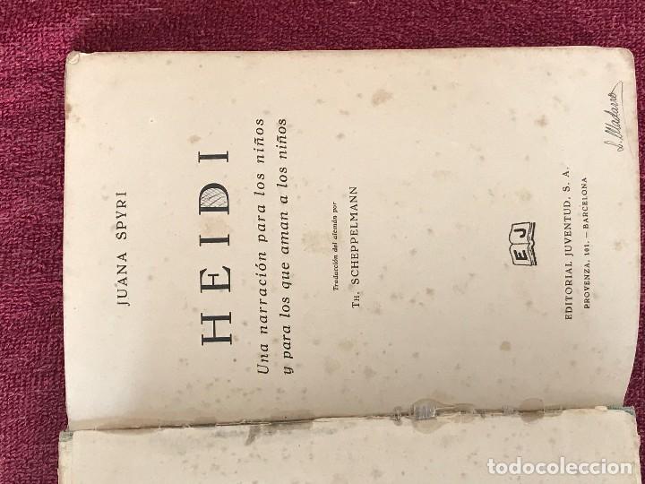 Libros antiguos: Juana Spryri. Heidi.  Barcelona, 1941. - Foto 3
