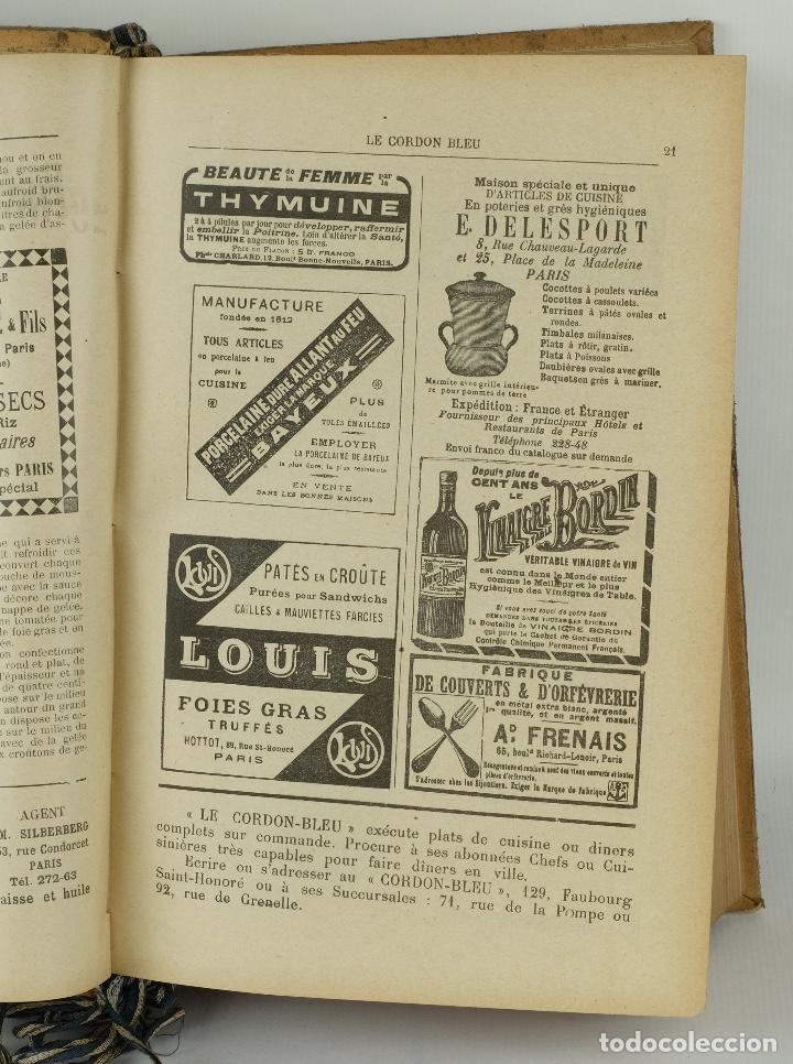 Libros antiguos: Le Cordon Bleu a&ntilde;os 1908, 1909 y 1910 - Foto 7