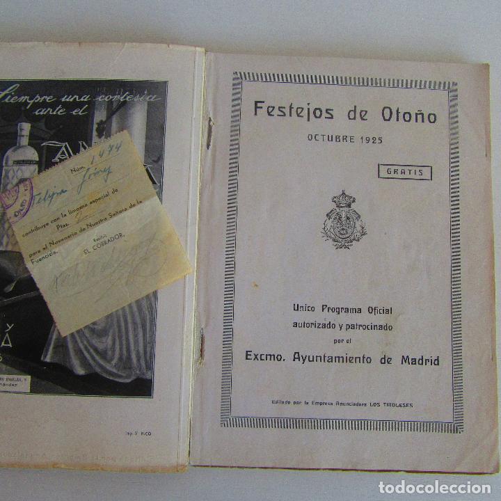 Libros antiguos: Programa fiestas madrid oto&ntilde;o 1925 coches antiguos - Foto 2