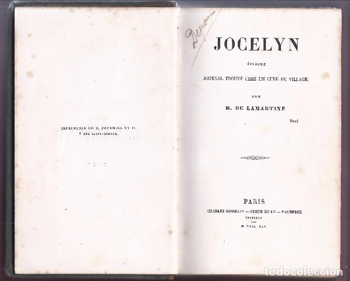 Libros antiguos: Libro Jocelyn. M. de Lamartine. 1845 - Foto 1