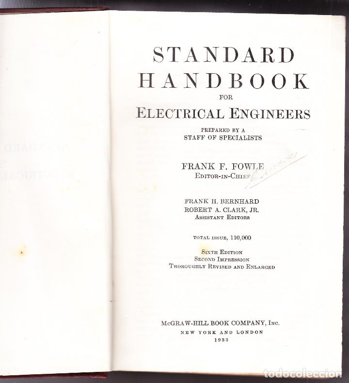 Libros antiguos: STANDARD HANDBOOK FOR ELECTRICAL ENGINEERS - 1933 - INGLES - Foto 2