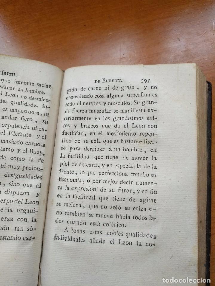 Libros antiguos: Esp&iacute;ritu del Conde de Buffon. 1798 - Foto 6