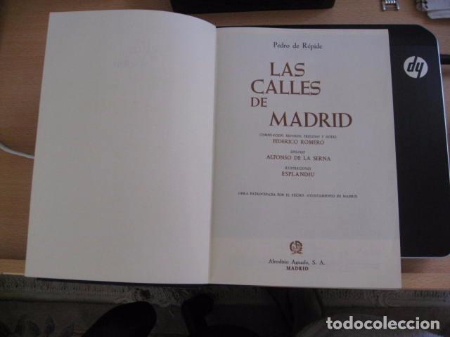 Libros antiguos: Las calles de Madrid.Cuarta edici&oacute;n a&ntilde;o 1981.Pedro de R&eacute;pide. - Foto 3