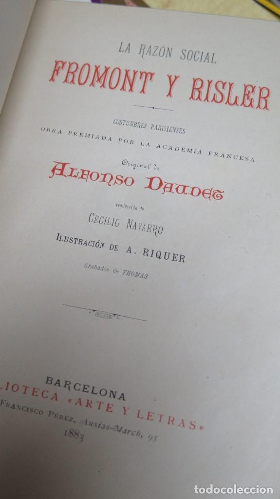 Libros antiguos: 1883.- LA RAZON SOCIAL. A. DAUDET - Foto 2