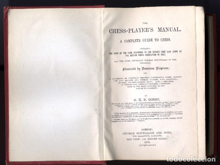 Libros antiguos: Ajedrez.The Chess Players Manual. - Foto 2