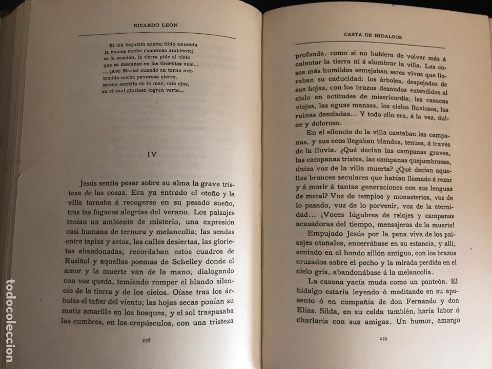 Libros antiguos: Casta de hidalgos. Ricardo Leon - Foto 3