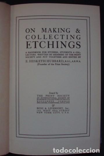Libros antiguos: On Making & Collecting Etchings - HUBBARD, E.Hesketh - Foto 1