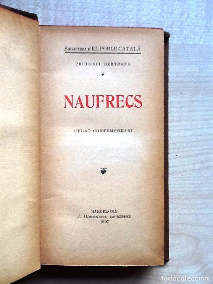 Libros antiguos: NAUFRECS 1907 PRUDENCI BERTRANA EXLIBRIS . - Foto 2