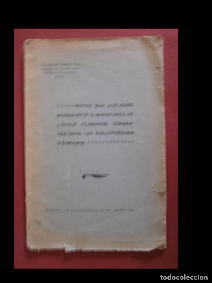Libri antichi: Notes sur quelques manuscrits a miniatures de l'&egrave;cole flamande conserv&eacute;s dans les bibliotheques d'Es