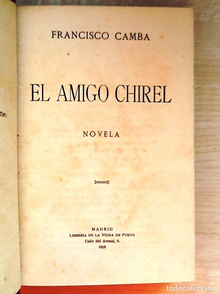 Libros antiguos: EL AMIGO CHIREL. FRANCISCO CAMBA 1918 Exlibris - Foto 2