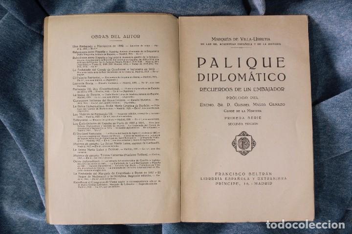 Libros antiguos: Libro Palique Diplom&aacute;tico. Dos tomos. 1928 - Foto 4