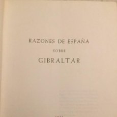 Libros antiguos: RAZONES DE ESPAÑA SOBRE GIBRALTAR. DISCURSO JOSÉ MARÍA CASTIELLA ONU. 1966. Lote 101730835
