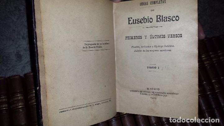 Libros antiguos: Obras Completas de Eusebio Blasco. 27 tomos (1903-1906) - Foto 2