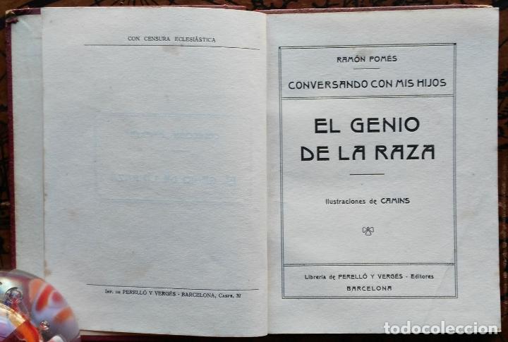 Libros antiguos: EL GENIO DE LA RAZA &ndash; RAMON POM&Eacute;S (CONVERSANDO CON MIS HIJOS) - Foto 1