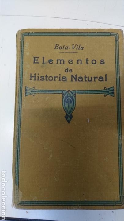 Libros antiguos: ELEMENTOS DE HISTORIA NATURAL - Foto 1