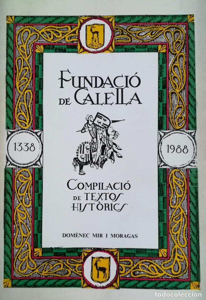 Libros antiguos: Fundaci&oacute; de Calella - Foto 1