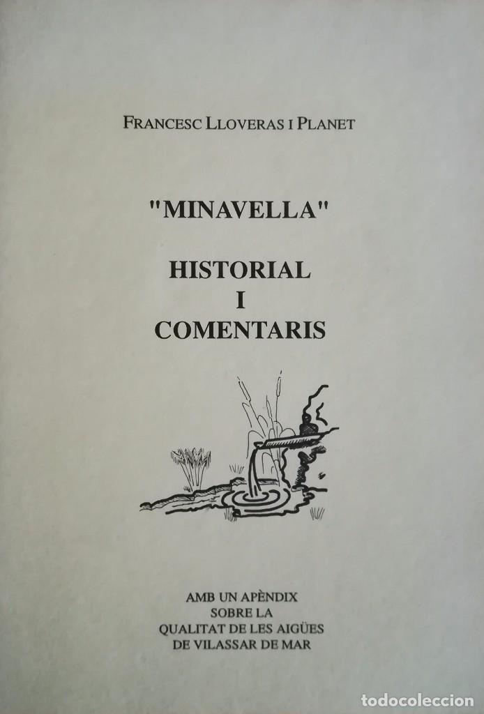 Libros antiguos: Minavella. Hist&ograve;ria i comentaris (Vilassar de Mar) - Foto 1