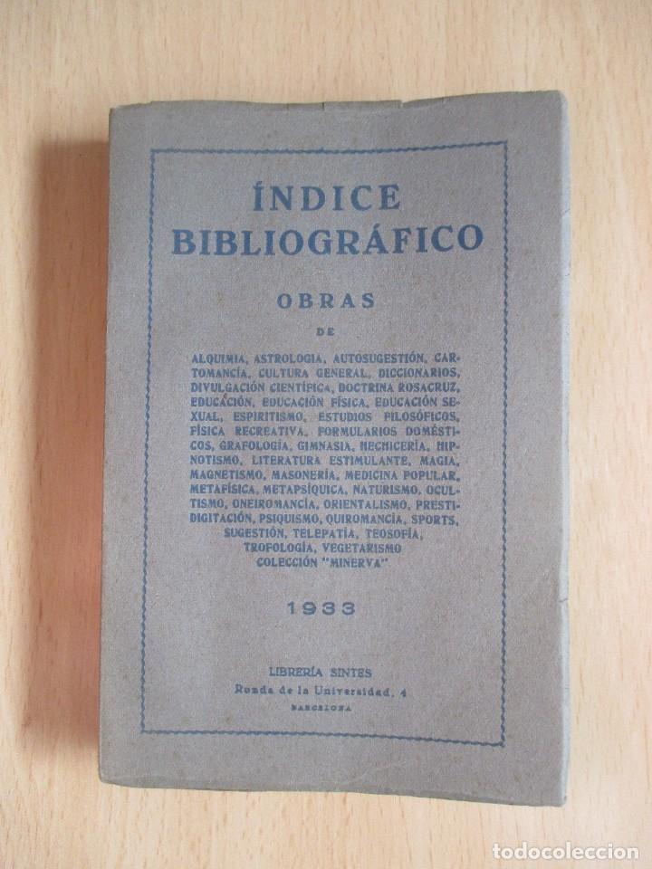 Libros antiguos: &Iacute;ndice bibliogr&aacute;fico. - Foto 1