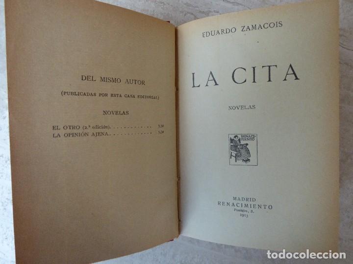 Libros antiguos: LA CITA - EDUARDO ZAMACOIS - Foto 1