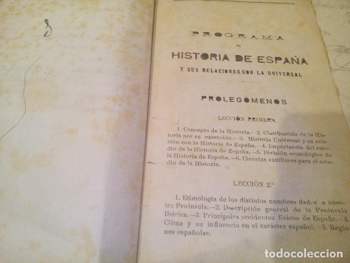Libros antiguos: historia universal de espa&ntilde;a con programa - Foto 3