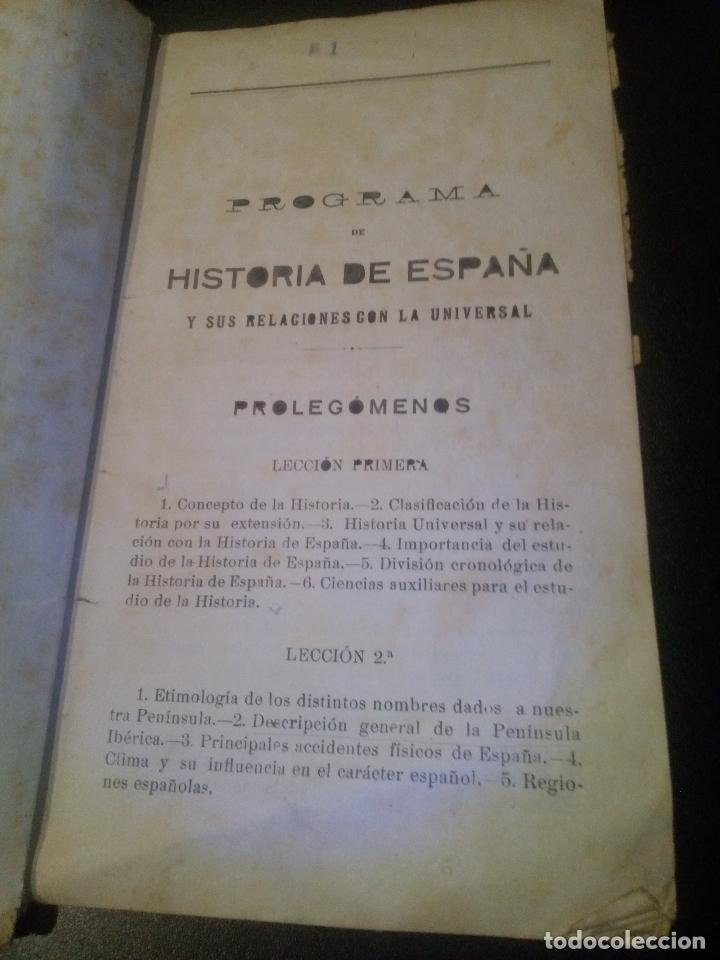 Libros antiguos: historia universal de espa&ntilde;a con programa - Foto 8