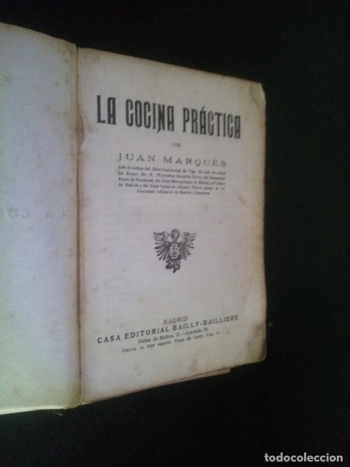 Libros antiguos: La cocina practica / Juan Marques - Foto 2