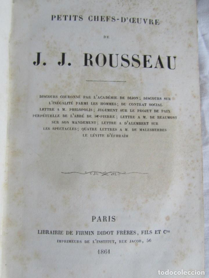 Libros antiguos: J.J. Rousseau Petits Chefs-Douvre 1861 En franc&eacute;s - Foto 9