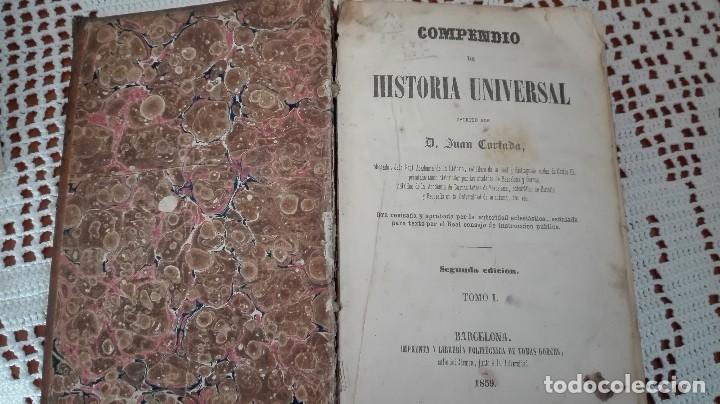 Libros antiguos: Compendio de historia universal Juan Cortada 1859 - Foto 2