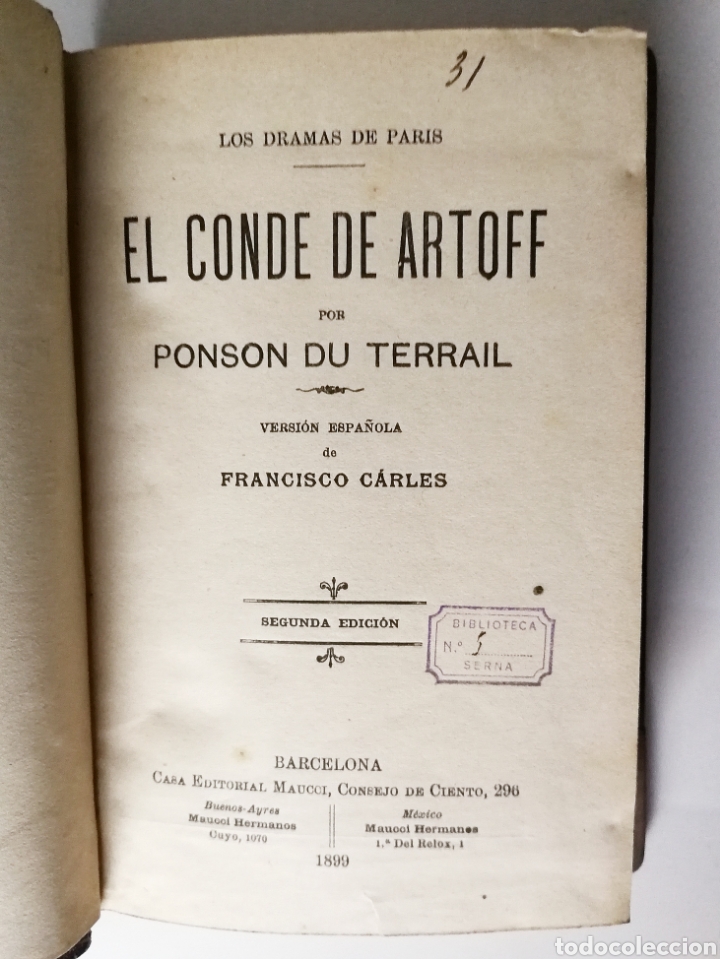Libros antiguos: El conde de Artoff, Ponson du Terrail - Foto 1