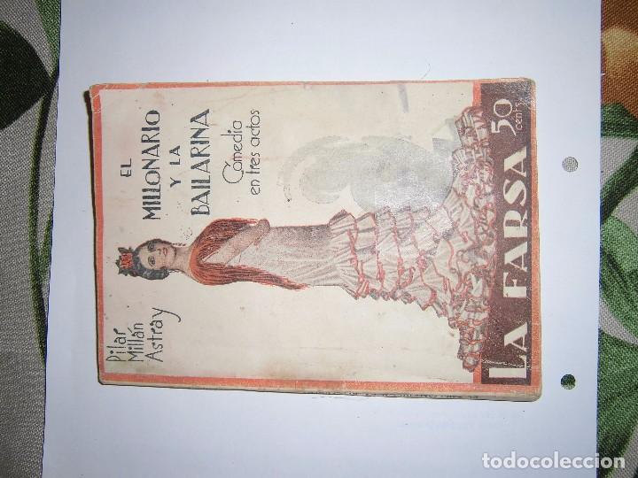 Libros antiguos: librito de comedia, el millonario y la bailarina - Foto 1