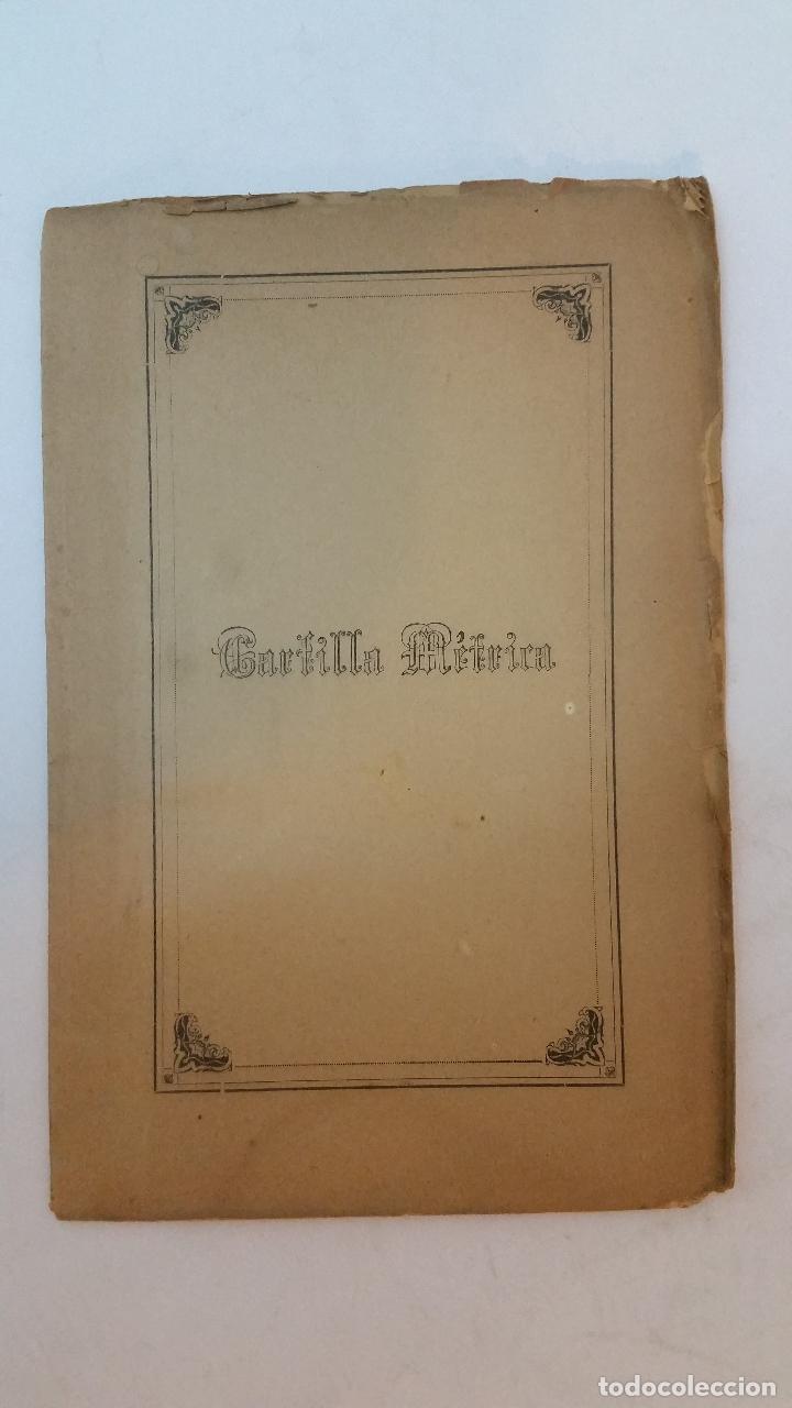 Old books: 1895 - ANTONIO SALAVERRI - CARTILLA M&Eacute;TRICA - MANAGUA