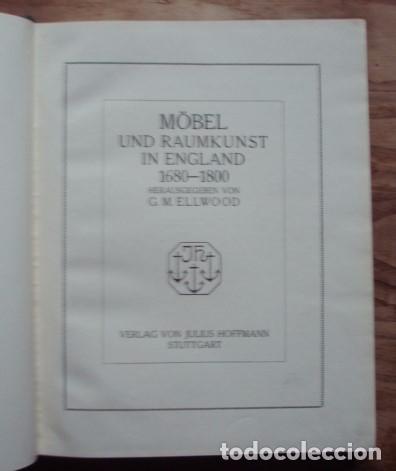 Antiquarische B&uuml;cher: M&ouml;bel und Raumkunst in England, 1680-1800 - ELLWOOD, G. M.