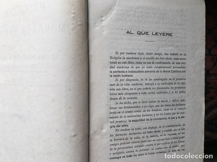 Libros antiguos: Principios morales b&aacute;sicos - Foto 2