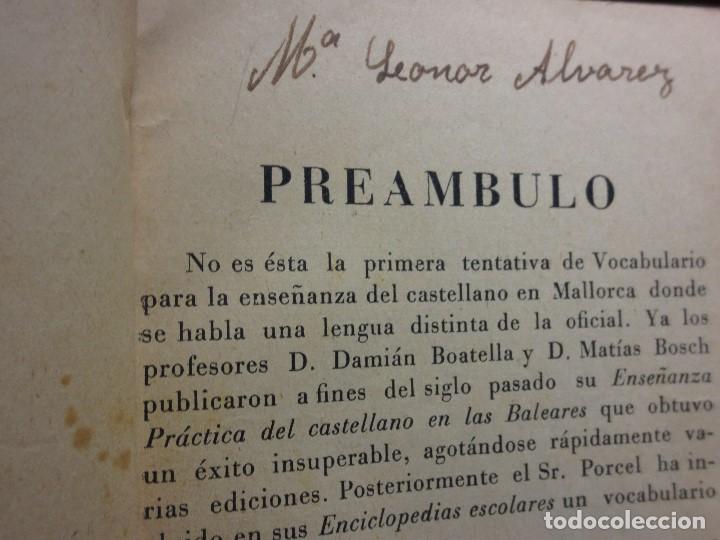 Libros antiguos: PALMA 1935 ANTIGUO LIBRO VOCABULARIO ENSEÑANZA DEL CASTELLANO EN MALLORCA - Foto 3 - 105807643