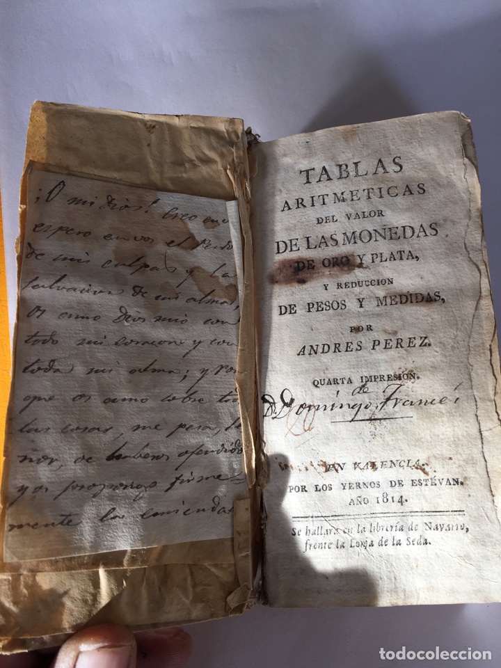 Libros antiguos: Tablas aritm&eacute;ticas del valor de las monedas de oro y plata - Foto 1