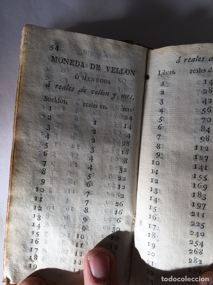 Libros antiguos: Tablas aritm&eacute;ticas del valor de las monedas de oro y plata - Foto 6