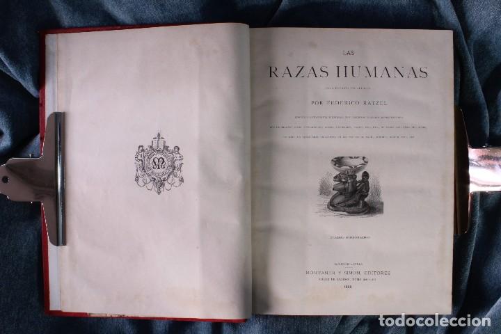 Libros antiguos: Libro Las razas humanas. Dos tomos. 1888 - Foto 5