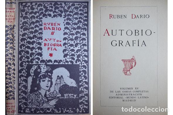 Libros antiguos: DAR&Iacute;O, Rub&eacute;n. Autobiograf&iacute;a. 1918. - Foto 1