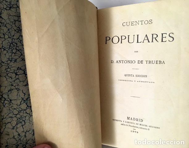 Libros antiguos: Antonio de Trueba : Cuentos populares. (M., 1875) - Foto 2