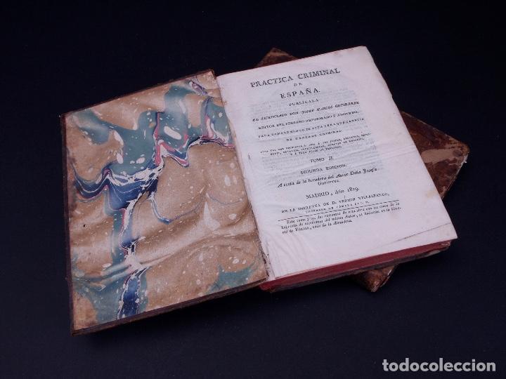 Libros antiguos: PRACTICA CRIMINAL DE ESPA&Ntilde;A, MADRID 1819 - Foto 2