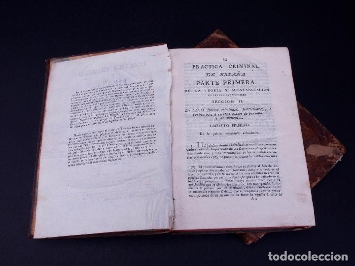 Libros antiguos: PRACTICA CRIMINAL DE ESPA&Ntilde;A, MADRID 1819 - Foto 3