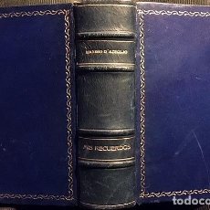 Libros antiguos: MASSIMO D' AZEGLIO : MIS RECUERDOS. (1919. 3 TOMOS EN UN VOLUMEN. PLENA PIEL NERVIOS . Lote 108355519